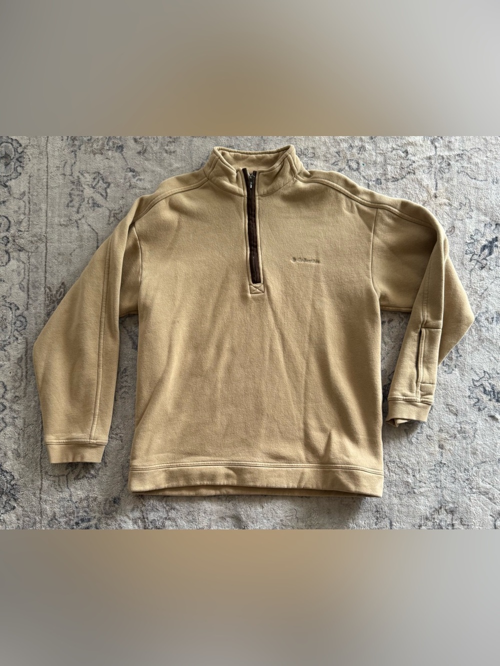 Columbia Men's Zip-Up Pullover in Tan